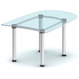 Приставка спереди стола ПРК-ПР144х103С/МК-В2 (белое стекло)